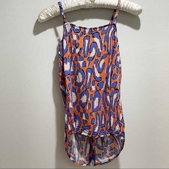 CABI Women’s Orange Purple ISLA Cami Animal Leopard Print Tank Top - Picture 3 of 6